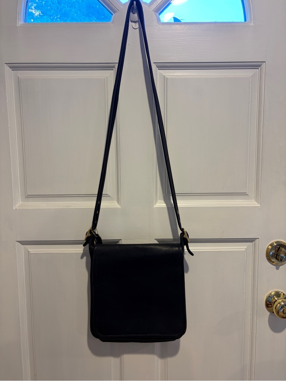 Coach 9145 Vintage Studio Flap Black Leather Shoulder bag